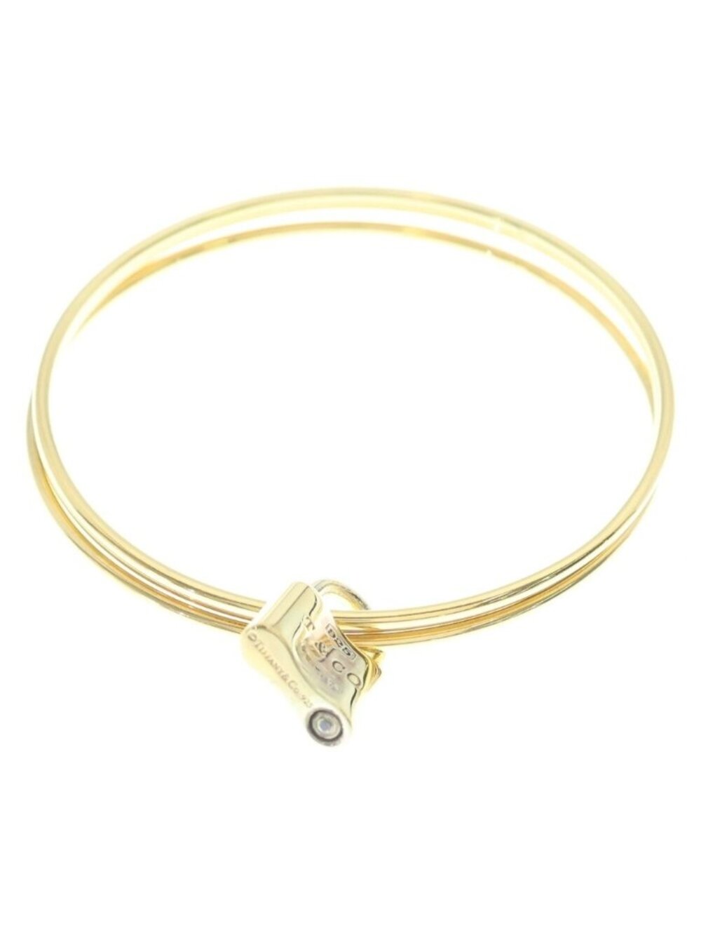 Tiffany & Co Lock Bangle Bracelet Gold